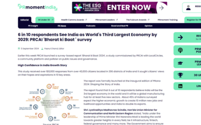 https://prcai.org/cms/6 in 10 respondents See India as World's Third Largest Economy by 2029: PRCAI 'Bharat ki Baat ' survey