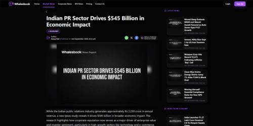 Indian PR Sector Drives $545 Billion in Economic Impact